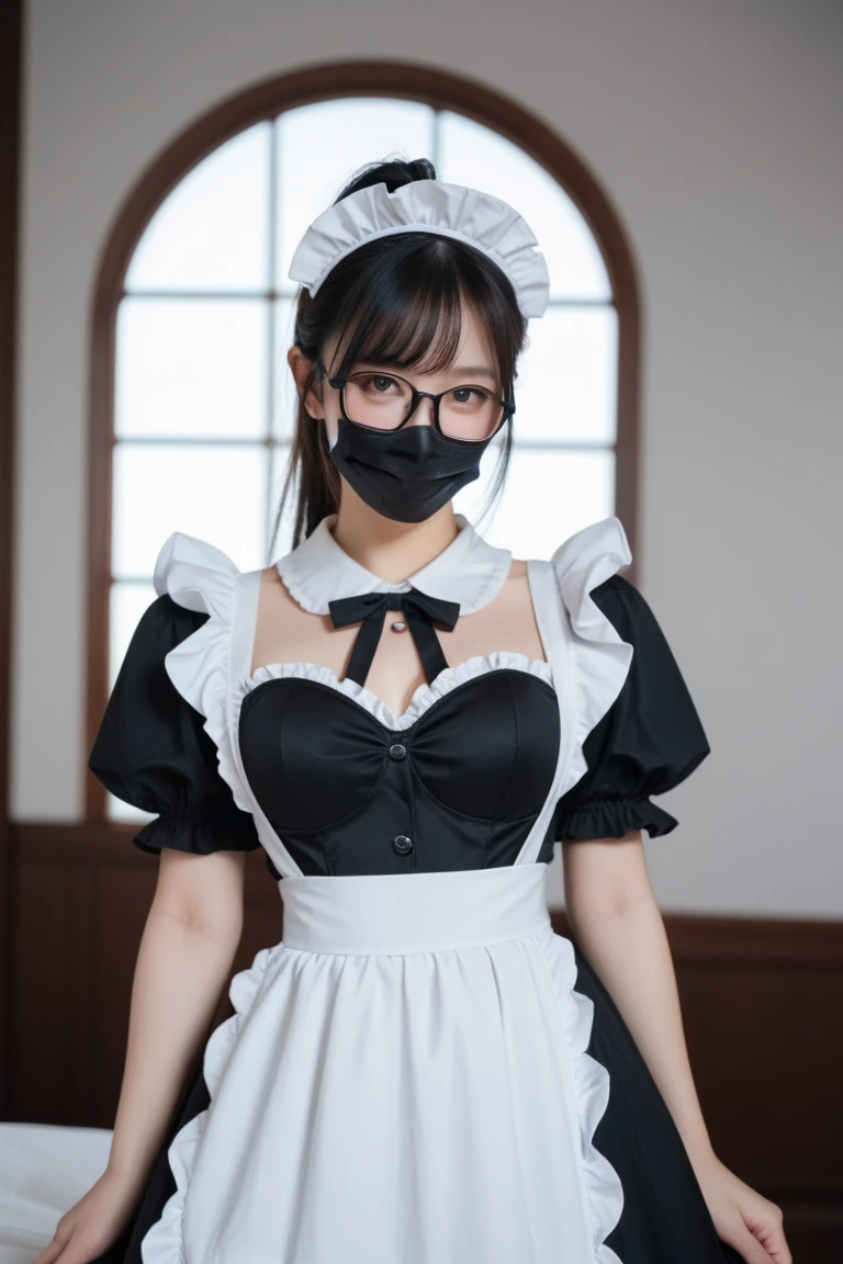masterpiece, high-detail, the most erotic school girl in the world, (UHD, 8K wallpaper, High resolution), Cinematic lighting, physically-based rendering, award-winning, extremely detailed skin, extra detailed face, high detail eyes, black eyeliner under eyes, Carl Zeiss 85 mm F/1.4, by Ellen von Unwerth, asian, covid mask, age 26, (((long dark red hair))), (medium boobs), camel toe, legs open, stockings, covid mask, (pvc covid mask), short pleated skirt, legs open, ( panties slightly visible under pleated skirt ), blouse, pvc neck tie, ( spiked leather collar ), (( Holding cane )), eyeliner, ( black eyeliner under eyes ), legs open, ( abandoned empty classroom ), fishnet stockings, garter, thigh high boots, nsfw, panties visible, ( BDSM ), ( pvc rubber school girl outfit ), ( pvc rubber school girl blazer ), ( ( rubber gas mask ) ), ( ( ( red rubber neck tie ) ) ) ( red rubber neck tie ), biohazard symbol, (( red eye shadow )), ( red eye makeup ), ((( school blouse open ))), (( school shirt open )), (( pvc rubber corset )), ((( twin ponytail hairstyle ))), (( twin pigtails hairstyle ))