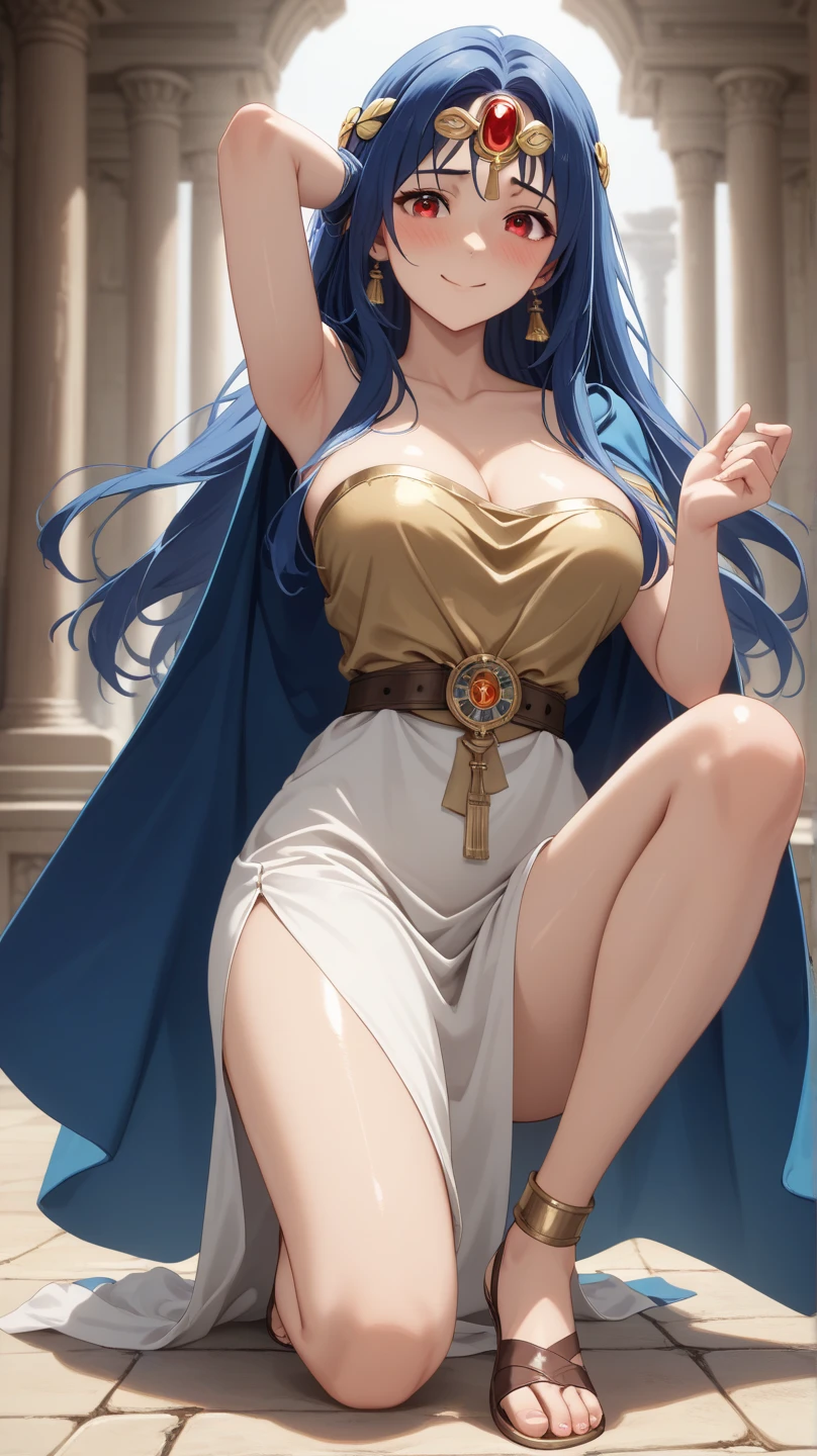 Blue Hair、long hair、Nuns、Sister clothes、Highest quality、4K、Beautiful light source、City of night、ruins