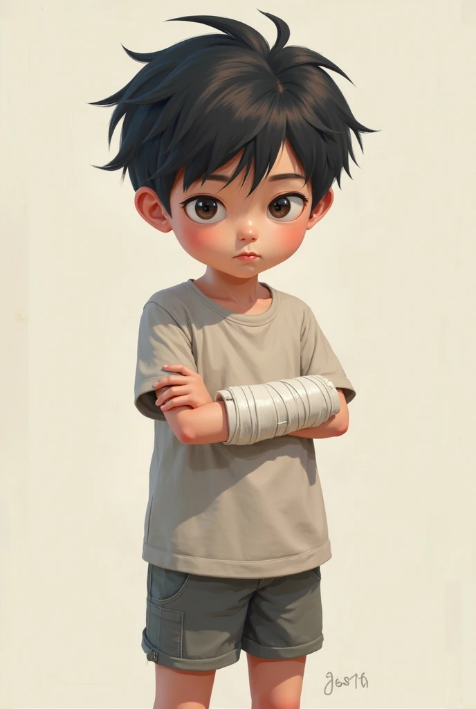 avatar cartoon little boy stick figure only upper body