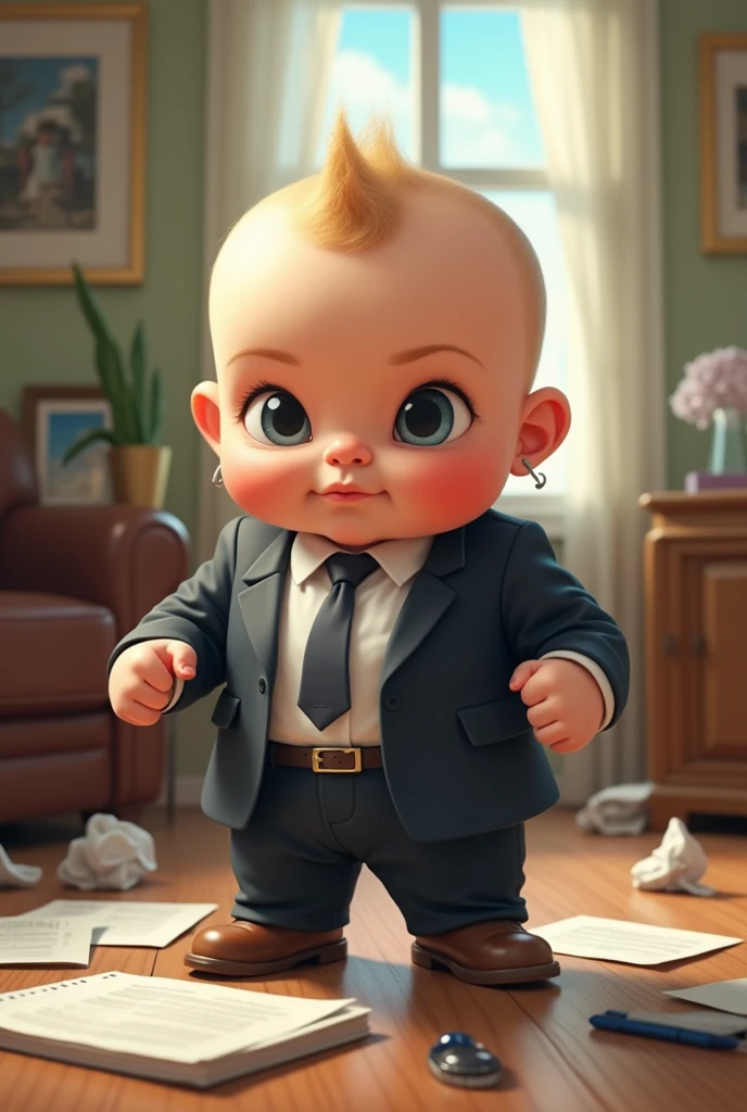 (Donald Trump:1.4), angry, bokeh background, the_trump, (curvy:1.3), full body, (big head:1.3), little body, (suit:1.4), (red tie:1.4), <lora:fat:0.7>