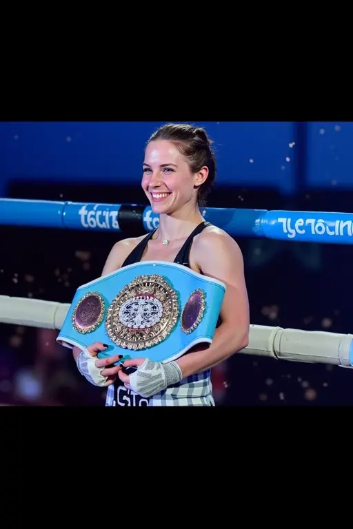Emma Watson, kickboxing ,lilac tank-top, thong, boxing gloves, braided pigtails, laughing,