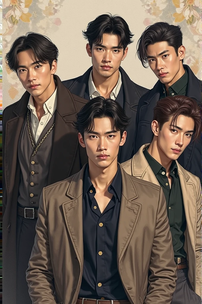Five men dressed in professional clothes stood in the second row,They all wore serious expressions,One of them looked a little young,It was Wu Shao。Ultra HD, Masterpiece, High Detail, High quality, Best quality, High resolution, 4k resolution, 8k resolution, 16k resolution, Master works