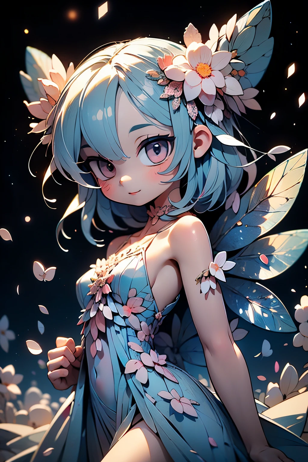 "A stunning and ethereal flower fairy with delicate wings and vibrant colors."