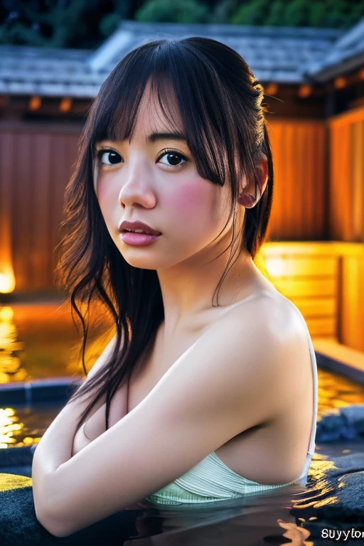 ((((((All Nude))))))、((((((((Nipples、pubic hair))))))))、1girl in,Very beautiful 16 year old Japan woman、Wearing a Japanese loincloth、Strong red light、Put your fingers between your legs and 激しくmasturbate、beautidful eyes、cleavage of the breast、the wind、cloudy ash sky、heavy rain falls、Body like a model、open one's legs、high-level image quality、Top image quality、Looking at the camera、Focus on the eyes、Red light district、On the futon in a Japanese-style room at a ryokan、Taming