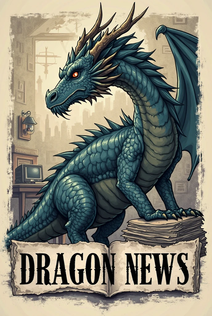 Logo for interclass writing 8th grade with a dragon