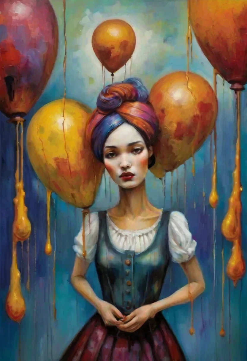 (Artistic Masterpiece of Romantic Life) ( (Themed Art of Life) ( (Conceptual Art) (NFT Exclusive) (Fauvism Work) ()”) Where visual poetry transcends traditional boundaries and embraces the dynamic interplay between creativity and technology Takes),dripping paint,darkart,style, in the style of esao andrews