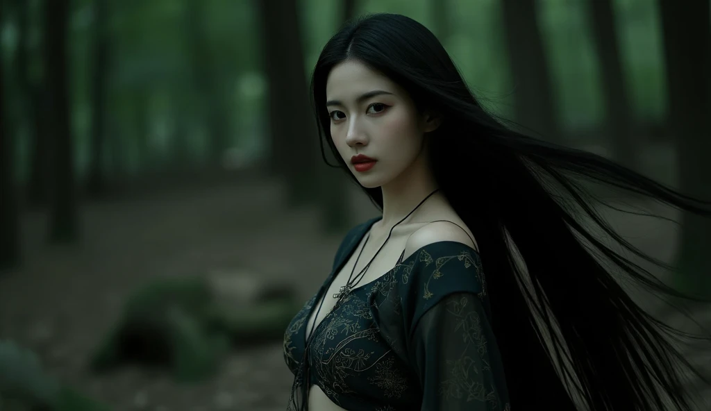 8k,crawl on the ground in the forest,Very big breasts,超A high resolution,real looking skin,Horror movie shot of creepy,very long black hair, Sadako,Super beauty(Like the real thing), wearing a dirty gown, eerily distorted face,thirds rule, Tonal color scheme, Pale Brown, Bokeh, mystery, Horror, eery, creepy, Moody lighting, In the style of Denis Villeneuve, Film Still, cinestill 800,Fantasyart,character art,sexy for,Horrific morphology,grudge,Grievances,
