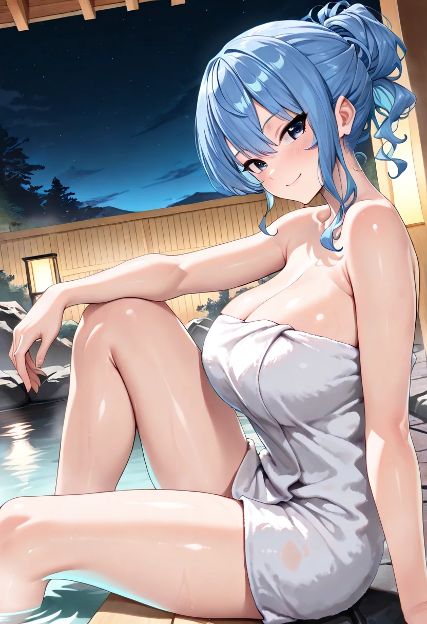 realisitic、top-quality、女の子 1 人、20yr old、Bright flashy hair、piercings、Shy face、Fancy Bikini、beautiful boob 、sexypose、s ass、Near the river at night、bru、Particles of light、profetional lighting、shooting stars
