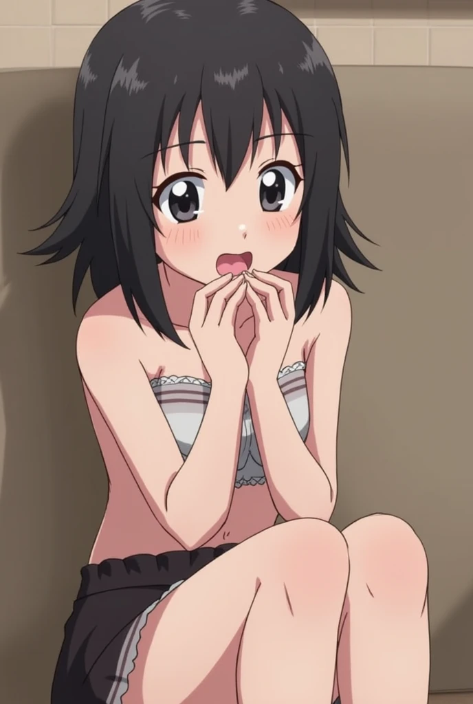 ((pixel-perfect, detail-perfect))), solo nude, 1girl, osaka shizuku, eyes azzur, style moe anime love live, face normal, completely nude, vulve vagina dripping urine, armpit, sauna, masturbating, small filesize, ultra quality high