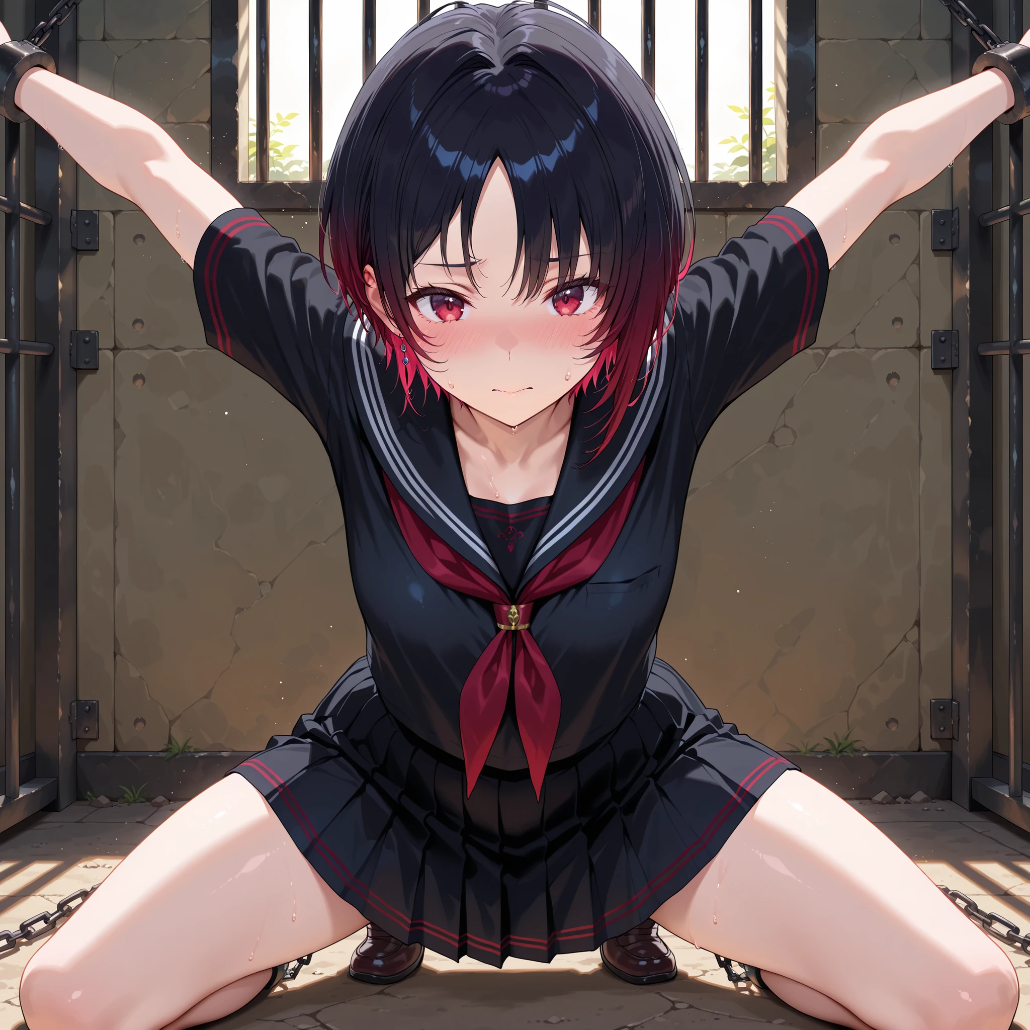 ((Highest quality, 16K, masterpiece: 1.3)), ((small胸、10 year old girl、Small Head)), Beautiful Woman with perfection Figure: 1.4, Slim Abs: 1.2, ((Beautiful glossy brown hair)), ((small: 1.4)), ((K-POPアイドル: 1.3)), ((Twin tails))、((shower, White Water)), ((field)), ((stop temporarily)), ((Fascinating)), ((ピンクのsmall美しいNipples)), (((naked足の)))、(((((frontage)))))、((Hips))、(((naked足の)))、(((Spread your legs)))、(((Split))), (((excessive cum on bady)))、(((vaginale,sex:1.9)))、超リアルな 16K cg, perfection Face, perfection, (blush: 0.5),masterpiece, Professional artwork, Famous works of art, 優しくsmile, A big smile, Beautiful Eyes, ruddy skin, perfectionな指, Beautiful Hands, Depth of written boundary, Realistic: 1.3, (Cinematic composition: 1.3), (HDR: 0.1), Accent lighting, naked, smile, athletic body shape, Legs apart, Raising his leg, double eyelid, eye contact, Nipples, naked足、whole body、(((Anal)))、((((Both arms are chained tightly above the head and tied to the wall、Confined to a dirty public toilet covered in graffiti、Young:1.8))))。