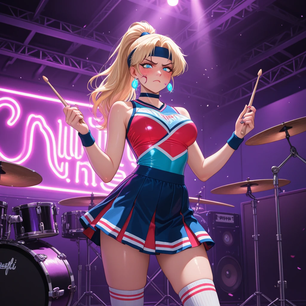 Britney Spears, looking at the audience, full body in high definition with a vinyl record for the footrest in an excellent 8k evolution (( Miniature toy for collection))