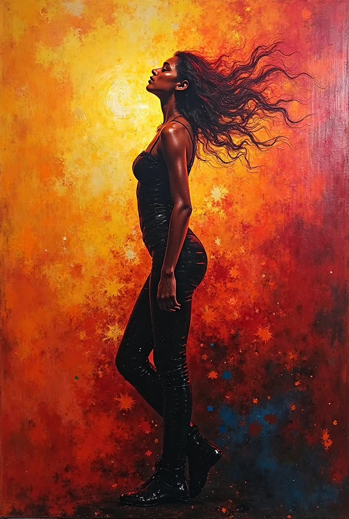 Poster, Close-up, Full Body, Shadow Art, Red Outline Drawing on Dark Black Background, Red Outline Silhouette, Loose Hair, Silhouette of a Beautiful Young Woman, Perfect Body, Slender Graceful Form, Charming Modesty, Perfection in a Tight Black Silk Dress, 8K Resolution, Side View, Shadows, Enigmatic, Jean Baptiste Monge Style, Thomas Kinkade, David Palumbo, Carne Griffiths.