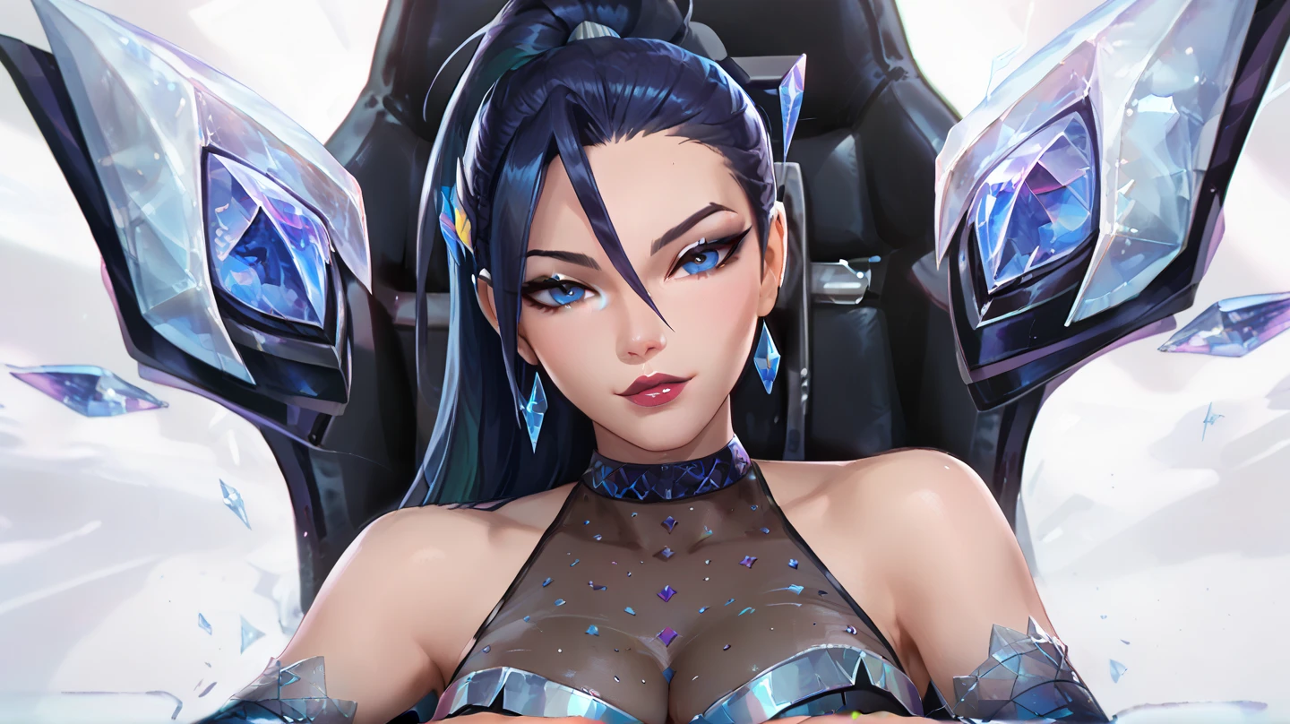 1girl, black hair, blue eyes, wearing full body armored suit, particles in background, absurdres, high res, ultrasharp, 8K, masterpiece, looking at viewer, cat girl ears same color as hair, mask, hands armored gloves, long cape, tmasterpiece， ultra fine photos， best qualtiy， realisticlying， rays of sunshine， full-body portraits, cleavage breasts, delicated face，Vibrant eyes，very highly detailed background, detailed background, opulent, high detail skin， Realistic details of skin，Visible pores，Clear focus，volume fog，8K UHD，digital SLR camera，high high quality，filmgrain，White skin of the，photorealistic