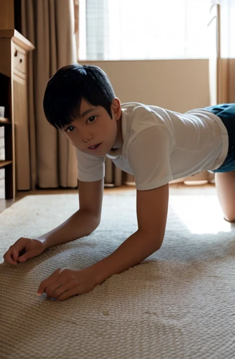male focus, (masterpiece, ultra quality, high resolution, 8k, intricate: 1.2), (detailed face:1.2), look at viewer , (((handsome Young Korean man))), ((kpop idol )) ,white skin, double eyelids , detailed skin, ((realistic)), abs, good lighting quality, muscle veins, ((pale skin)), spread legs wide, wide chest , bodybuilder , naked , undress, pornographic , Big ass with masculine , rounded buttock ,Raise your ass , The crotch is raised , big fat ass, wet , penis in ass , sex, penetrated ass, very deep penetration, (group sex:1.2), ((orgasm)), (((looking at viewer))) , facial creampie , (((drooling))), ((saliva)) , slobber , ( sex:1.2), erection , ((stinky)) , (messy short hair) , ((weaty full body)) , ((((puffy nipple)))) , happy , (dirty anal) , ((dirty ass)) , ((filthy ass)), (((stooling))) , ((stooling from ass)) , (((scat from ass))) , (shitting) , dunging , sexual assault , ((((mind break)))) , (((wide angle))) , above view , (((mucus))) , rough sex , (((blush))) , ((((bukkake)))) , smelly ass , (((photorealistic))) , anal sex , fucked
