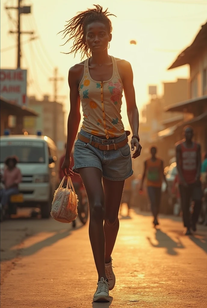 A beautiful girl in tu streets of mombasa