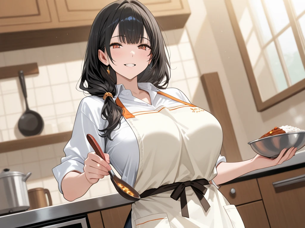 Tang Wutong, grande, wearing off-the-shoulder sweater and cotton shorts, home kitchen。,(best quality,4k,8k,highres,masterpiece:1.2),ultra-detailed,(realistic,photorealistic,photo-realistic:1.37),kitchen scene, natural lighting, vibrant colors, detailed background, Tang Wutong with beautiful almond-shaped eyes, luscious lips, and expressive facial features, long wavy hair cascading down to her waist, relaxed and confident posture, preparing a delicious meal on a granite countertop, surrounded by fresh vegetables and fruits, a bouquet of colorful flowers on the table, a pot simmering on the stove, steam rising gently, rays of sunlight streaming through the window, casting a warm glow on the scene, creating a cozy and inviting atmosphere, showcasing Tang Wutong's culinary talents and her stylish yet casual fashion sense, an elegant and modern kitchen with sleek appliances and glossy finishes, highlighting the luxurious and high-end aesthetic, creating a captivating blend of beauty, artistry, and gastronomy.