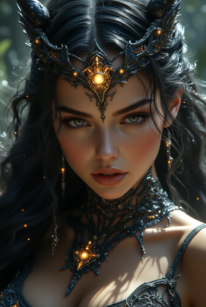 Full body, Ful body view , full pose , ((best quality)), ((masterpiece)), ((realistic)), Medusa, full miracle body, the hair is composed of countless snakes, red snake hair,shiny eyes,  multicolored hair, miracle pretty female face, medium breast,tall body, seductive body, metal carved top, royal aura, trend on artstation , sharp focus, studio photo, intricate detail, very detailed, detailed eye, illustration, very detailed, sharp focus, digital render, professional, 4K, Detailed, Realistic, 4k highly detailed digital art,octane render, bioluminescent, resolution concept art, realism,by Mappa studios,masterpiece,best quality,official art,illustration,ligne claire,(cool_color),perfect composition,absurdres, fantasy, focused, rule of third, fit body , belly muscle, 75D breast , miracle scenery , atrctive face , miracle face