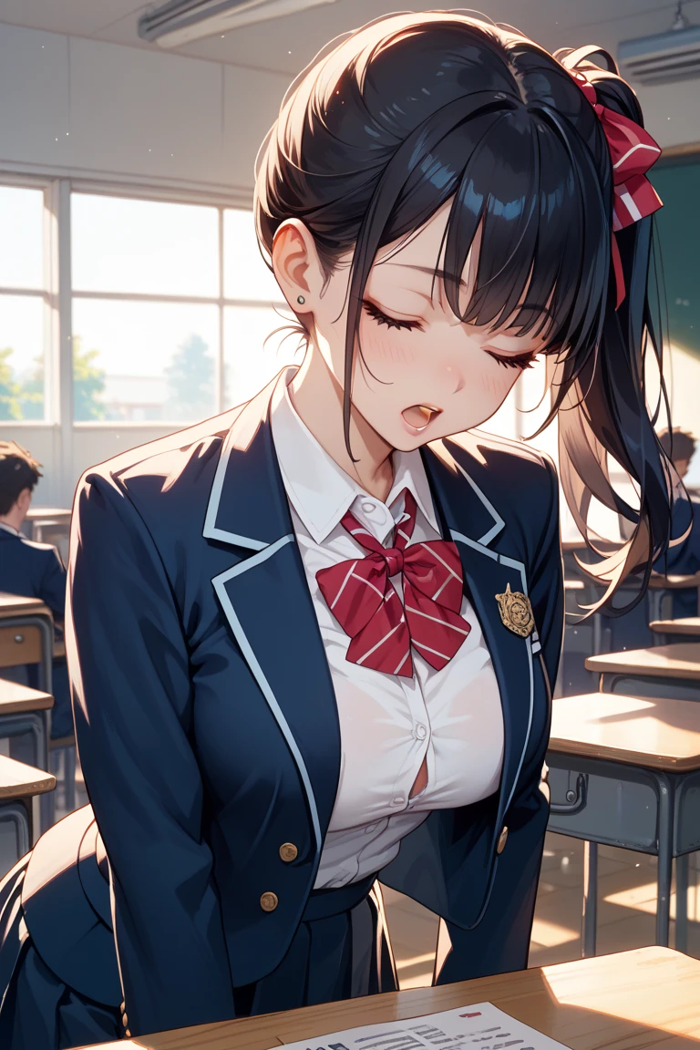 Ultra HD Photos、whole body、Accurate depiction of the human body、Schools that train sex slaves、uniform、classroom、whole bodyエスビアン、Small breasts、Lewd、Clothed masturbation、shame、Transparent love juice overflowing from between her legs、Sensuality、Feels good