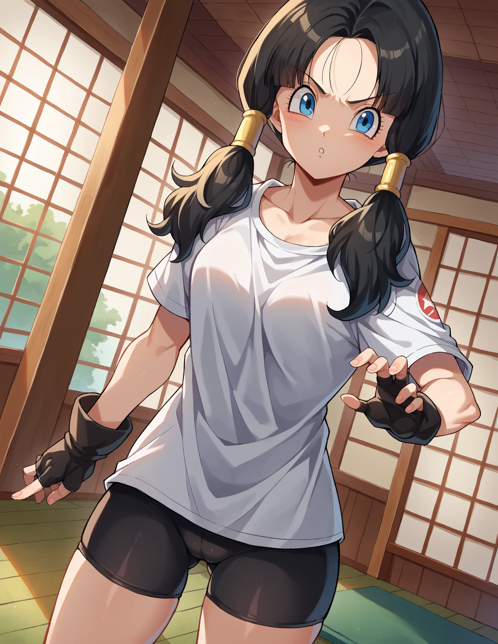 Mountain wall,Rock Climbing,Rock climber,Woman climbing a rock wall alone,Anti-slip powder at waist belt,Tubular Waist Pouch,Especially while reflecting elements of Western beauty.Woman with natural smile and attractive expression,Transparent skin,Short-cut hair with shiny silver and orange stripes,(poneyTail:1.3),Sportsbra,leggins,(The 8k quality,masutepiece,top-quality,Ultra-high resolution output image,),(Highly detailed raw photos:1.3),(Image Mode Ultra HD),,Studio Ghibli style quality,
