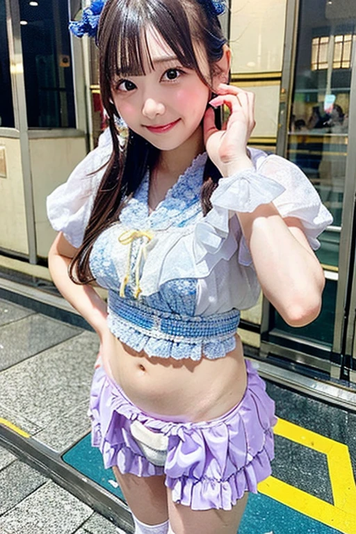 depth of field,best quality, ultra high res, (photorealistic:1.4),prefect anatomy,prefect skin, extremely intricate, 8k uhd,1 girl ,small bikini type sheer lingerie with white or pale pink area,short chignon hair,(flat chest,covered,((lingerie:1.5)), embarrassing smile, bautiful, slim legs stick out, clothes are exposed,sexy exposed skin, ((small breasts)),thin chest ,Japanese,fancy pantie,photo,photograph,underwear,tube top,cotton panties,petite,B-Cup Breasts