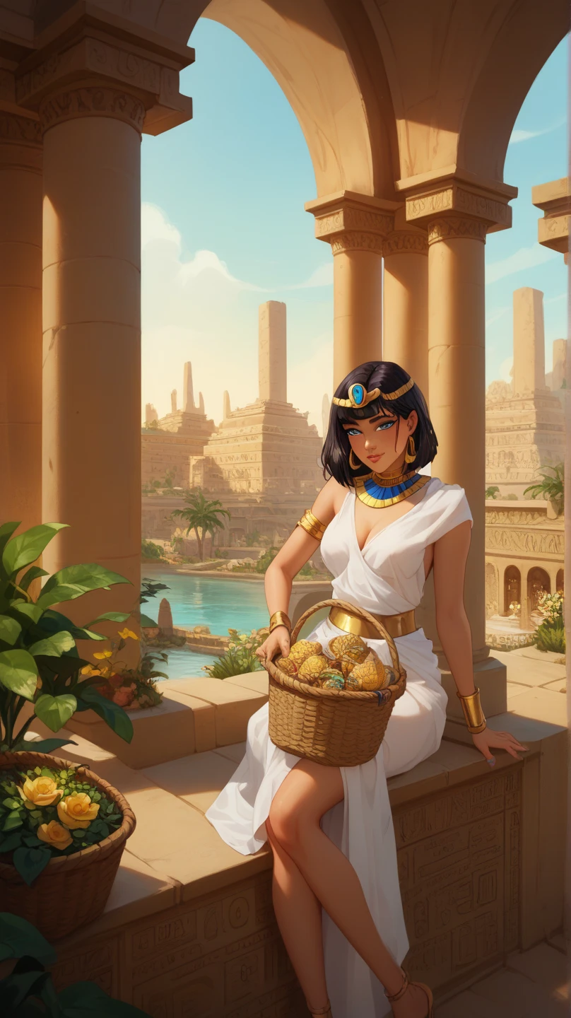 ((Highest quality)), ((masterpiece)), (detailed), 1 female thief, celtic costume,Egypt,desert,Remains,