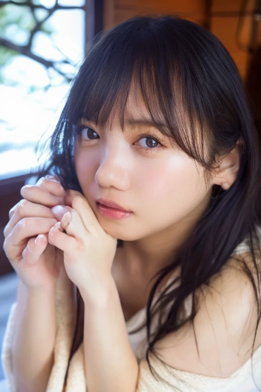 Memory correction:255, Everything modern:1.66, Cute Japanese Women Photos, smile, 20-year-old, Oil for straight, one-length hair＆Hair balm:1.55, (photo Realistic:1.4), (hyper Realistic:1.4), (Realistic:1.3), (Smoother lighting:1.05), (Improving the quality of cinema lighting:0.9), 32K, 1 person,20-year-oldの, Realistic lighting, Backlight, The light shines on your face, Ray Tracing, (Bright light:1.2), (Improvement of quality:1.4), (Highest quality Realistic textured skin:1.4), fine grain, Detailed face,(smile:0), (Emphasis on face close-up:1.3), (Enhances the beauty of skin texture:1.1),((Extremely precise and accurate anatomy:1.0)), (Enhances the beauty of skin texture:1.1), Clean and glowing skin, mesh, thin:1.2, (Realistic:1.3), Realisticなライティング, (Smoother lighting:1.05), 32K, One Japanese woman, fine grain, Detailed face, (Film Grain:1.1),(Accentuates body lines:1.1), High resolution, Natural look, Kind eyes, Improves hair quality, Delicate light and shadow, Transparent muscles, Graceful pose, Beautiful Eyes, Sharp details, Soft light reflection, Beautiful contours, Delicate skin tone, Fine hair texture,Cute Japanese Women Photos,