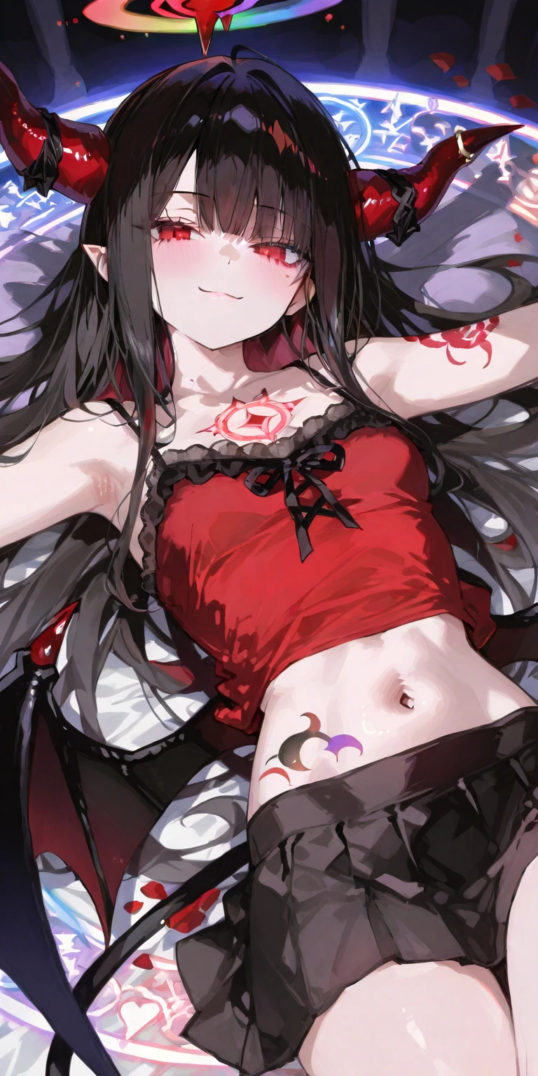Rory Mercury, Rory Mercury, Black Hair, Blunt bangs, Hime cut, hair ornaments, Red lipstick, Long Hair, Cute Face, compensate, (Small box:1.2), (Red eyes:1.5), break Gothic underwear, Perfect body (Small breasts:1.3), break in full growth, Red Shoes, break Black Stockings, Black Gloves break, Black thighs, Garter Straps, gloves, Gothic, Hair Ribbon, Gothicファッション, puffy Short sleeve, Puffy sleeves, Short sleeve, tights, tights, looks at the viewer, break (masterpiece:1.2), highest quality, High resolution, unity 8k wallpaper, (Illustration:0.8), (Beautiful details in the eyes:1.6), Highly detailed face, Perfect lighting, Highly detailed CGI, (Perfect Arms, Perfect Anatomy), (white background:1.5), I have nothing in my hands, 1girl