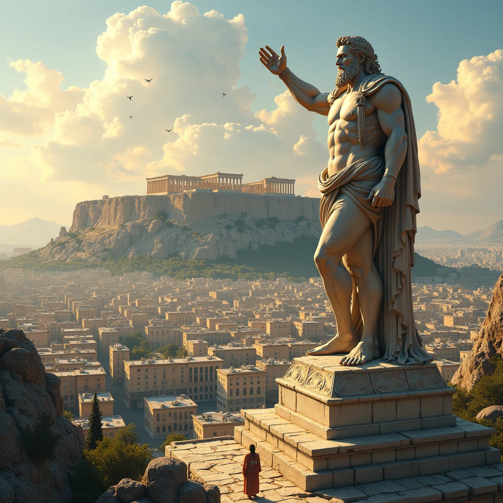 statue of Epictetus, imagem realista 8k