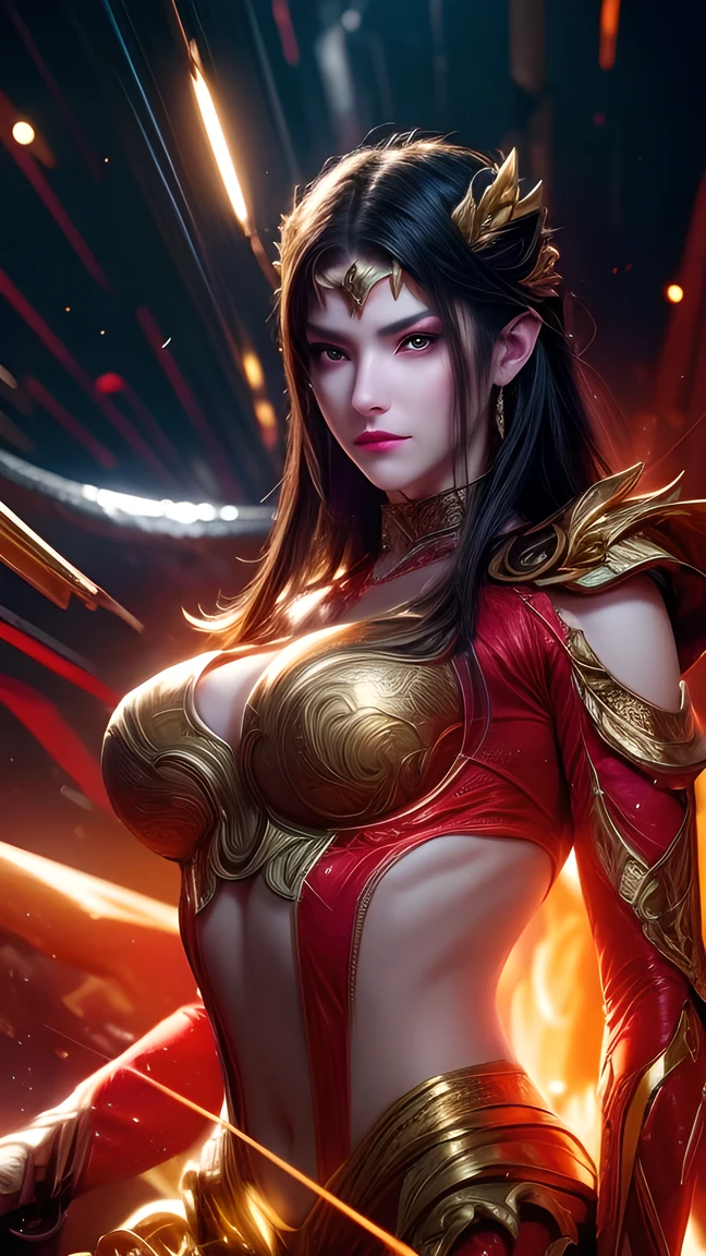 ((melhor qualidade, 8k, 32k, piece of master, UHD: 1.2, foto profissional, foto ultra realista, master part)), fantasia, multi-angle, foto em close-up, foto ultra detalhada, Beleza Guerreira, sexy, Erotic , pornografia, (Deusa da Beleza), 1 girl, pernas largas, pernas largas, agachado mostrando , pubic hair sticking out of micro panties, micro calcinha presa , ((seios grandes, gigantic display: 1.2, seios longos e pontudos, Long breasts naturals sticking out of Dela cleavage, )), ((, corpo curvo, corpo nu, corpo em forma, abdominais de seis pacotes, bunda grande e perky)), Seraphina is a rider who likes to show off Dela , Dela , Dela beautiful breasts and their secrets, Dela female private parts, Dela breasts exposto, exposto, Dela captivating beauty combines harmoniously with Dela exceptional  skill. (His blue eyes sparkle with determination) while Dela colorful hair falls in soft waves over Dela shoulders. Vestido com roupas finamente trabalhadas, roupas muito detalhadas, armadura sexy com detalhes dourados e joias, she exudes a subtle Sensualidade.
(Seraphina is a desired warrior, a mais linda de todas as mulheres, The armor embraces the curves of Dela female body with elegance, tudo perfeito, tudo detalhado, perfeccionista), Highlighting the breasts with Sensualidade. Delicate lines and intricate details add a touch of seduction to Dela presence. A flowing cape dances in the wind as she moves, adding an element of mystery and charm. Your face is very beautiful and attractive, full lips, beleza facial, mulher perfeita.
armor and adjusted to highlight Dela femininity and muscular abdomen.
Seraphina is more than just a sexual figure; She is a formidable warrior with a magnetic aura that transcends the battlefield. Its charm lies in the unique combination of beauty, Sensualidade, pornografia, everyone admires Dela for Dela Erotic, naked appearance ((com micro calcinha transparente aparecendo )). ambiente: medieval, Escuro, thunders, lightnings.  lisinha marcada, transparente