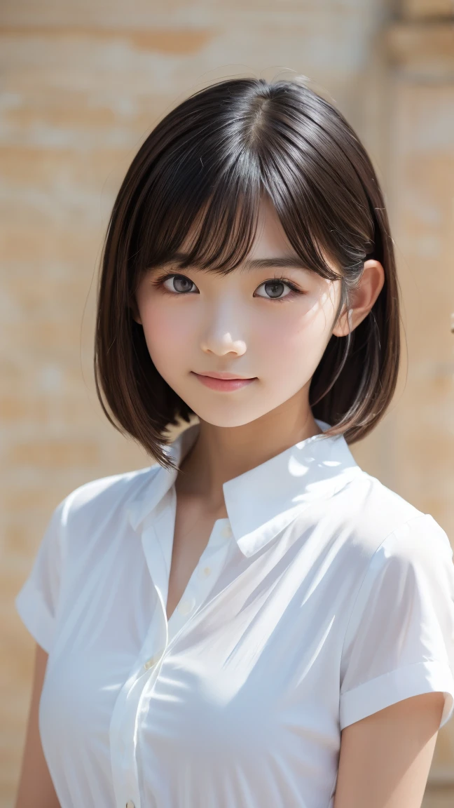 Black and White、Monotony、Paper Cut、woman、Baby Face、 Super Short Hair, side lock hair