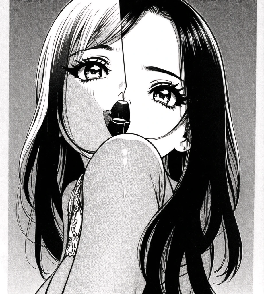 ((Ikuyo Hoshizora))),maid, maid apron, maid headdress,we say,(wavy short hair:1.1),Photorealistic anime art style,wavy black hair,(((Cheek close))),(((super despicable))),(((2 women))),Mature women at the beauty salon,elegant shawl,white blouse,look at the audience,,(mature face),(orgasm),(plump body),student of the heart,Sweaty,(blushした:1.2),(mole under eye),eyeliner,(pubic hair),Sweaty,(2 ladies Vacuum fellatio),looking at the viewer,masterpiece, 最high quality, super big breasts, evil smile, blush, I breathe,nude,Completely naked,50 years old,bangs,thighs,knees,swollen lips, painted lips, thick lips, kissing face, shiny skin, My chest is squishy, saggy breasts,最high quality, 8K, 32k, masterpiece, detailed face, lip details, fine eyes, double eyelid,big natural breasts,high quality,look at me,(Holding a in your mouth:1.8),:>=,(sniffle a lot:1.8),(Super strong super huge huge nose:1.8,)(Ahegao:1.8), blush, Sweat, open your mouth, (roll your eyes:1.6), tears, stick out tongue,open eyes as if in fear or anger,make eye contact,(From before:1.2),(Make a mean face:1.8),angry face,((snot:1.8)),from below,large amount of semen,facial,cum in mouth,鼻からlarge amount of semen,1oy,