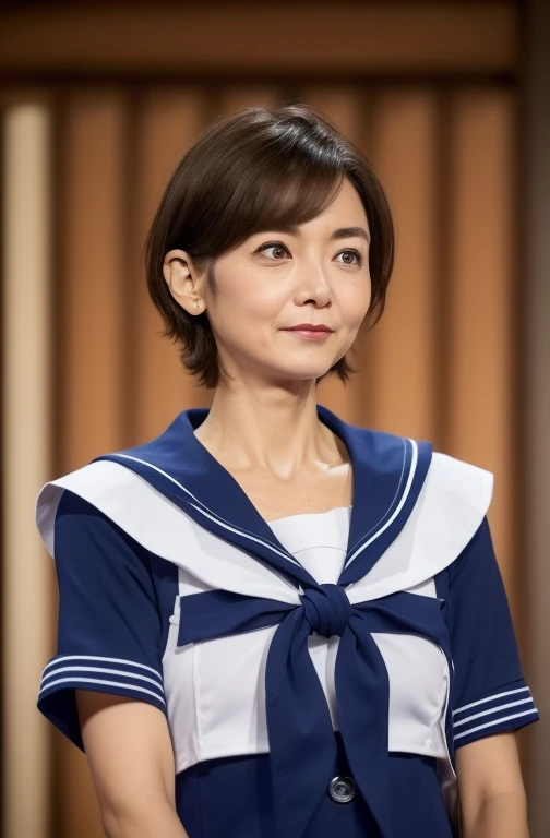 a mature asian woman, beautiful detailed eyes, beautiful detailed lips, extremely detailed face, long eyelashes, 1 woman, small breasts, nipples, (((censored))), ((low ponytail)), ((pearl necklace)), (((sailor moon costume:1.2))), full moon, moonlight, fighting pose, (best quality,4k,8k,highres,masterpiece:1.2),ultra-detailed,(realistic,photorealistic,photo-realistic:1.37),vibrant colors,dramatic lighting,cinematic composition