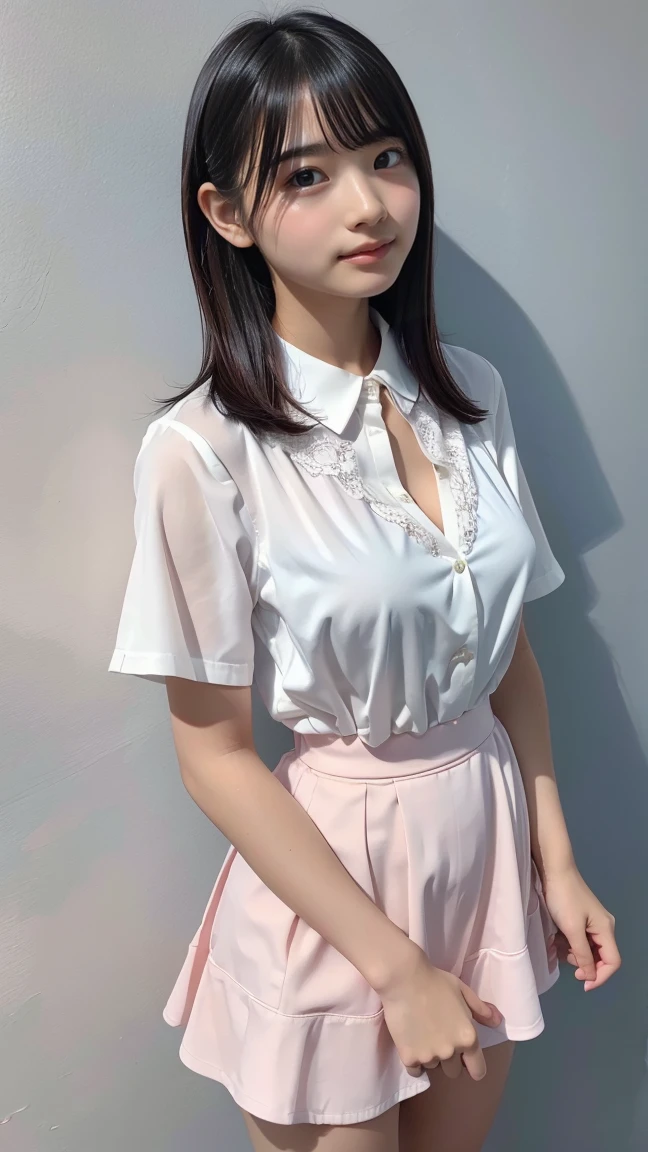 collared dress,european city park,On the lawn,One woman,masutepiece, The highest image quality, High quality, the background is clear,Beautiful woman, Japanese,Ultra-detailed, finely detail, hight resolution, 8K Wallpaper, Perfect dynamic composition, Beautiful detailed eyes , Detailed, Detailed eyes, Detailed skin, Beautiful skin, 超hight resolution, (reality: 1.4),Very beautiful woman, Slightly younger face, Beautiful skin, slender, (Ultra photo realsisim), (hight resolution), (8K), (Very detailed) (beautifully detailed eyes), (super detailed), (Detailed face), view the viewer, Fine details, Detailed face, Staring straight ahead, Staring straight ahead, photos realistic, Bright lighting, Professional Lighting, Black hair,poneyTail,a baby face,sixteen years old,Hairstyle: ponytail,Long ponytail hairstyle,slight smile,neat and tidy clothing,Beautiful Japanese KPOP idol photo, hair style is ponytail, my eyes are double and wide, baby face, smile and look straight ahead, slender, small breasts,Close up face,