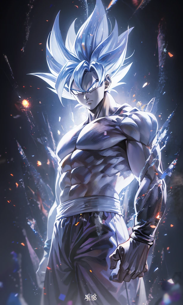 a close up of a person with a very large body and a very big body, ultra instinct, an epic anime of a energy man, 4 k manga wallpaper, super saiyan blue, anime wallaper, 4k anime wallpaper, anime wallpaper 4k, anime wallpaper 4 k, character dragonball, highly detailed portrait of goku, human goku, super saiyan goku