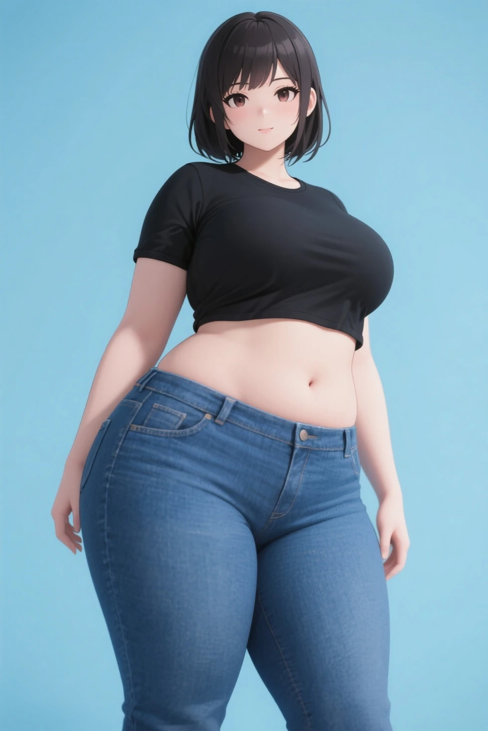 photorealistic, high resolution, soft light,1women, solo, wide hips, (detailed face),tattoo, jewelry, , , blue and green hair Color , (closeup), wide angle,, (busty), armpit , Slightly fat belly, large breasts, full body angle, 80 years old woman , thick thighs , thick arms , standing in dark rooms, random dark blue clothes, wearing a three bracelet, wearing two diamond necklace , wearing a watch, wearing airmax shoes , japanese goddess, wavyshort hairstyle, fat belly, thick fat belly, thick wide hips, thick arm, bbwchan, massive arm, full body,