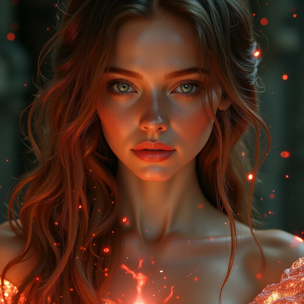 "A high-quality realistic illustration in ultra detailed CG style, with 8k resolution, depicting a stunning Russian woman in a nocturnal environment, dancing sensually in a nightclub, focus well on her legs