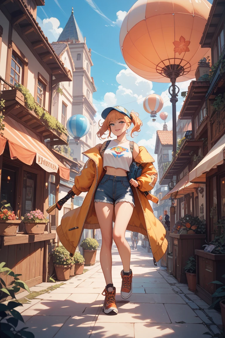 1970's、animesque、girl with、trending on artstationh、Rachel Walker、