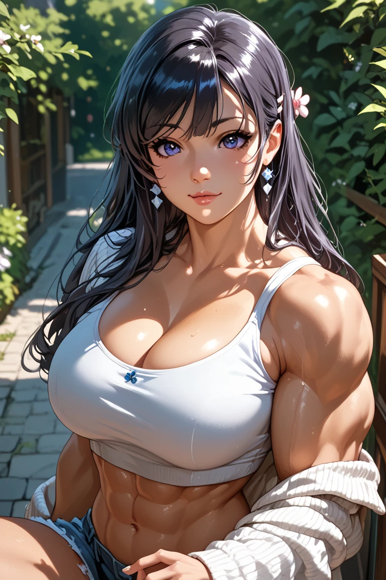 ((girl muscular thick)) pale skin black hair ultra detailed eyes huge large breasts toned body embarrassed blush very long hair yellow eyes princess princess princess princess princess princess princess princess princess princess 