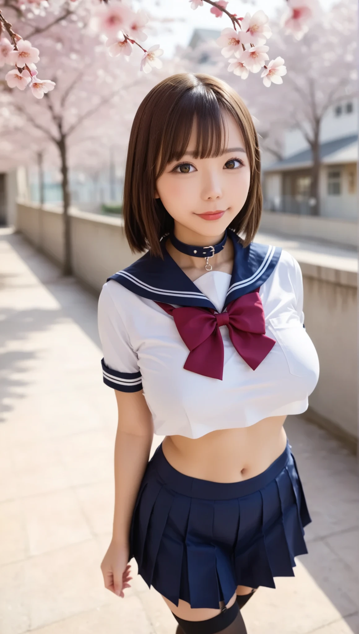 (a closeup:1.4)、(RAW shooting:1.2)、(Photorealsitic:1.4)、(masterpiece:1.3)、(top-quality:1.4)、one girls、(Slender and beautiful girl)、(large full breasts:1.2)、beauty breast、(cleavage of the breast)、(erectile nipple:1.2)、Spread legs、(FULL BODYSHOT)、From above、in 8K、(masutepiece:1.2)、(bow ribbon、knee high socks:1.3)、Look at viewers、blush、Kneeling、Facing up、ribbon bondage、(beautifull hands)、(beautiful thigh)、(Short Bob:1.2)、School uniform、kawaii、Cute、(White Cat Ear Hair Accessories:1.2)、