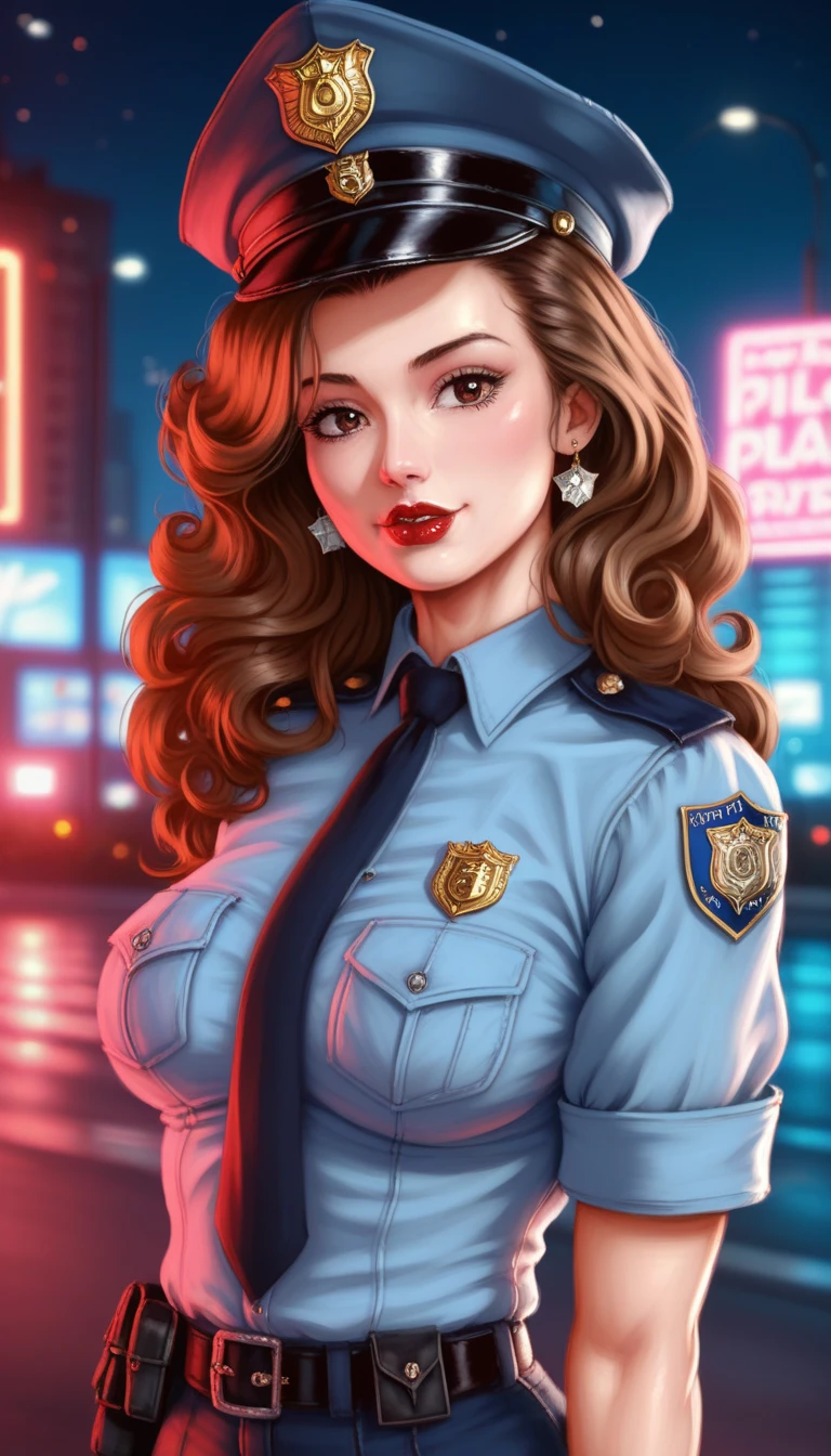 Merger_alex_demefka,
(posing by a (police car:1.2) (dressed:1.1) in a (police uniform:1.2), (police officer:1.3), police uniform, (police car:1.1), cuffs, (police:1.2), (uniform:1.3), police hat, hair tied back, tied back hair, trousers, top, jacket:1.2),
bokeh, f1.4, 40mm, photorealistic, raw, 8k, textured skin, skin pores, intricate details  <lora:epi_noiseoffset2:1>, epiCRealism
