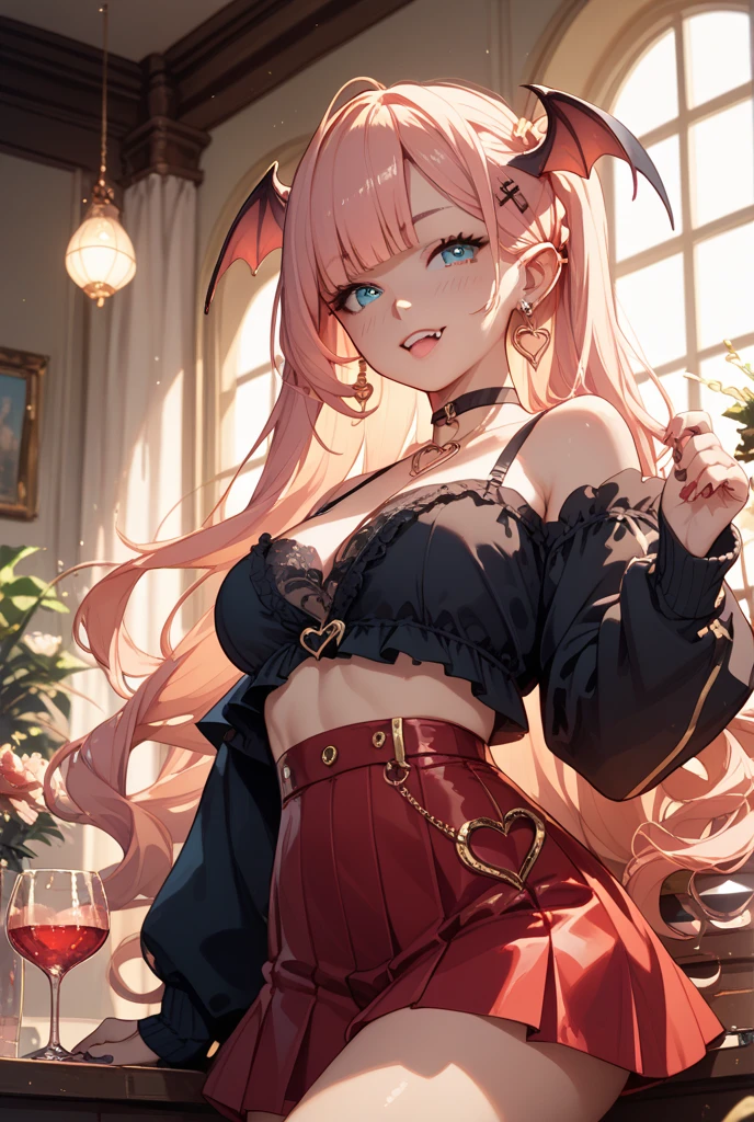 (best quality, ultra-detailed, photorealistic: 1.39), bright and vibrant colors, studio lighting, romantic expression, An effeminate girl, with a delicate and beautiful face. She is a girl who reflects seductive beauty, sparkling eyes, A beautiful adult woman beautiful and voluminous curly white hair, hair clip, crying a seductive 2 woman with big breasts seduces, with her large breasts seduces, beautiful cute k-pop cosplay, dancer, k-pop style blouse with puffed sleeves, beautiful shorts, K-pop star style, in crimson red and yellow tones, glitter details on the clothes, black socks, beautiful details, shy smile, happy expression with an insinuating smile, with beautiful legs, with her blue eyes that matches her soft smile, in a beautiful pose demonstrating her seduction beautiful, in the balcony, for a k-pop show, making a cute pose, anime style, like a manwha character
