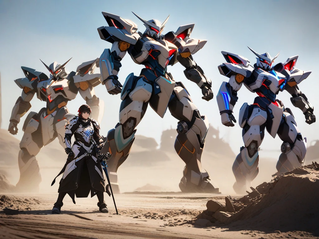 name: Angel Wings Series

appearance: The exterior design of the mechanism is、It uses white and gold as the main colors, Present a sense of nobility and holiness. The mecha head is designed to resemble the head of an angel、It is decorated like wings on both sides. The mech's chest is shaped like armor, With gold decoration and lights. Mecha limbs are designed to resemble angel wings, With white decoration and lights. The back of the mech is equipped with armor resembling wings.

ability: The mecha of the Angel Wings series are、It has powerful defense and support capabilities that can provide effective protection and support to allies. Mecha has、It is equipped with an advanced shielding system and medical system that can provide effective protection and healing to allies. Mechs are also equipped with powerful defensive weapons, Including anti-aircraft and electromagnetic pulse weapons, It can deliver highly effective attacks against enemy targets. The mobility and agility of the mech is、Thanks to the jet thruster and hydraulic system.

use: The mecha of the Angel Wings series are、Suitable for different combat environments and missions, Can be used to provide effective protection and assistance to allies. Mechs can also be used for special missions and reconnaissance missions. Mechs can also be used for non-combat missions such as repair and construction.

Development directions: The mecha of the Angel Wings series are、Continue to be developed and upgraded to meet future combat and support needs. Will be equipped with more advanced shielding and medical systems, while strengthening defensive and support weapons. Mecha has、Improve combat efficiency、To reduce casualties、Smarter computer systems and artificial intelligence will also be equipped。. Moreover, Mechs are also、Enhance applications in maintenance and construction missions, Provision of more efficient repair and construction services.
