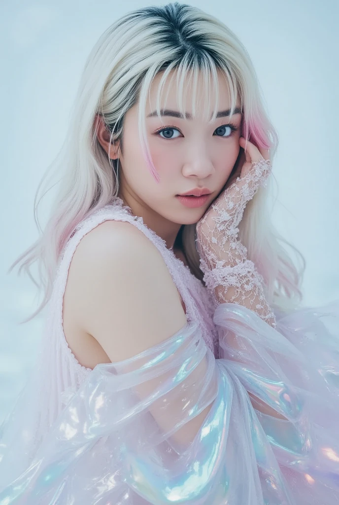 Mujer arafed con cabello largo y negro y un top negro., jisoo rosa negro, sol yunjoo, portrait of jossi de blackpink, heonhwa choe, jossi de blackpink, jaeyeon nam, pale korean adorable face, muchacha coreana, ulzzang, Kim Jisoo, TaeJune Kim, parque jisoo de blackpink, lee ji - eun