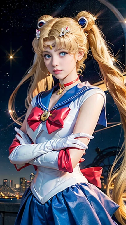 ((masterpiece:1.4)、(top-quality:1.4)、(reallistic:1.7))、masuter piece:1.4、a beauty girl、sailor moon is a sailor girl with a long blonde hair, sailor moon aesthetic, sailor moon style, inspired by Sailor Moon, sailor moon!!!!!!!!, by Sailor Moon, the sailor moon. beautiful, anime princess, the sailor galaxia. beautiful, inspired by Naoko Takeuchi, an retro anime image, knights of zodiac girl, portrait knights of zodiac girl