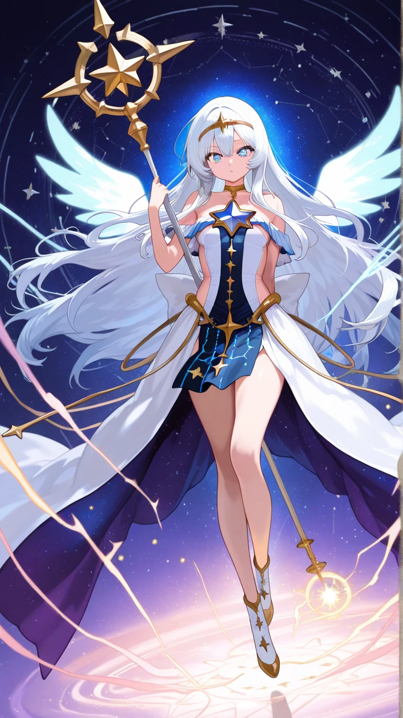(((1girl))), ((best quality)), ((masterpiece)), ((ultra-detailed)), (illustration), (detailed light), (an extremely delicate and beautiful), (beautiful detailed eyes), (sunlight), ((extremely light)), ((extremely clothes)), (((hyper detail))),(((((front lighting))))),(((((front light))))),
((((quite adorable and more sexy Mage's robe with a pleated skirt and magical tiara)))), (((Master Mage))),
, (((angel))), (((angel wings))), ((((angel halo)))),
(((wavy long hair))), ((((platinum blonde hair)))), (((long hair))),
(((sky blue eyes))),
((((whole body)))), aged 5 to 8, ((((())))), ((((very adorable young girl)))),
((condescending expression)), ((mischievous smile with sexual satisfaction)), (((extra adorable))), (((((extra slender shape))))),
(((((extremely beautiful detailed face))))),
(((standing and dynamically and bravely attacking enemies by a magic power of flare light explosion))), (((elegant magic boots))),
(Dutch angle), (((elegant magic gloves))), ((transparent magical underskirt)), (a little bit exposed adorable magical panties)