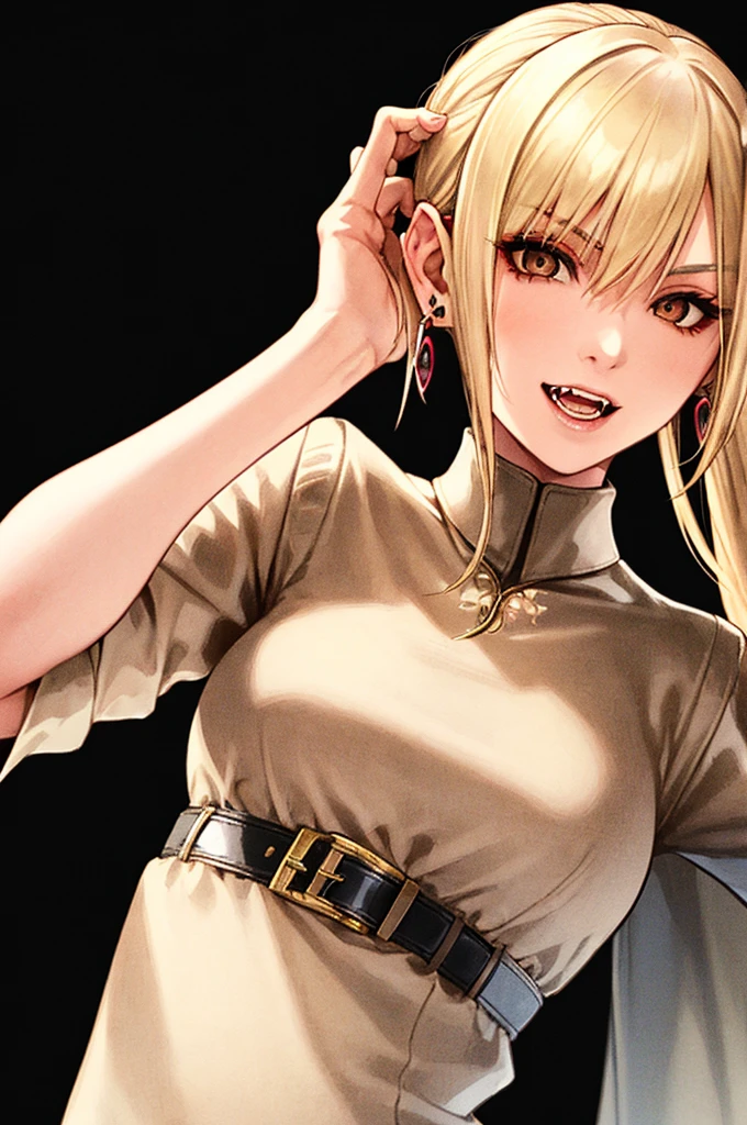 girl with long hair, hair blonde, beautiful blonde, sultry gaze, lovely eyes, provocative smile (blonde hair) lot of details na roupa, detailed light and shadow, 8K, Perfect anime, sexy girl, big boobies, very sensual, anime fine lines, perfect strokes, ecchi, very beautiful, lot of details, Realistic Anime, details in hair, 8K, sexy girl, big boobies, very sensual, anime fine lines, perfect strokes, ecchi, very beautiful