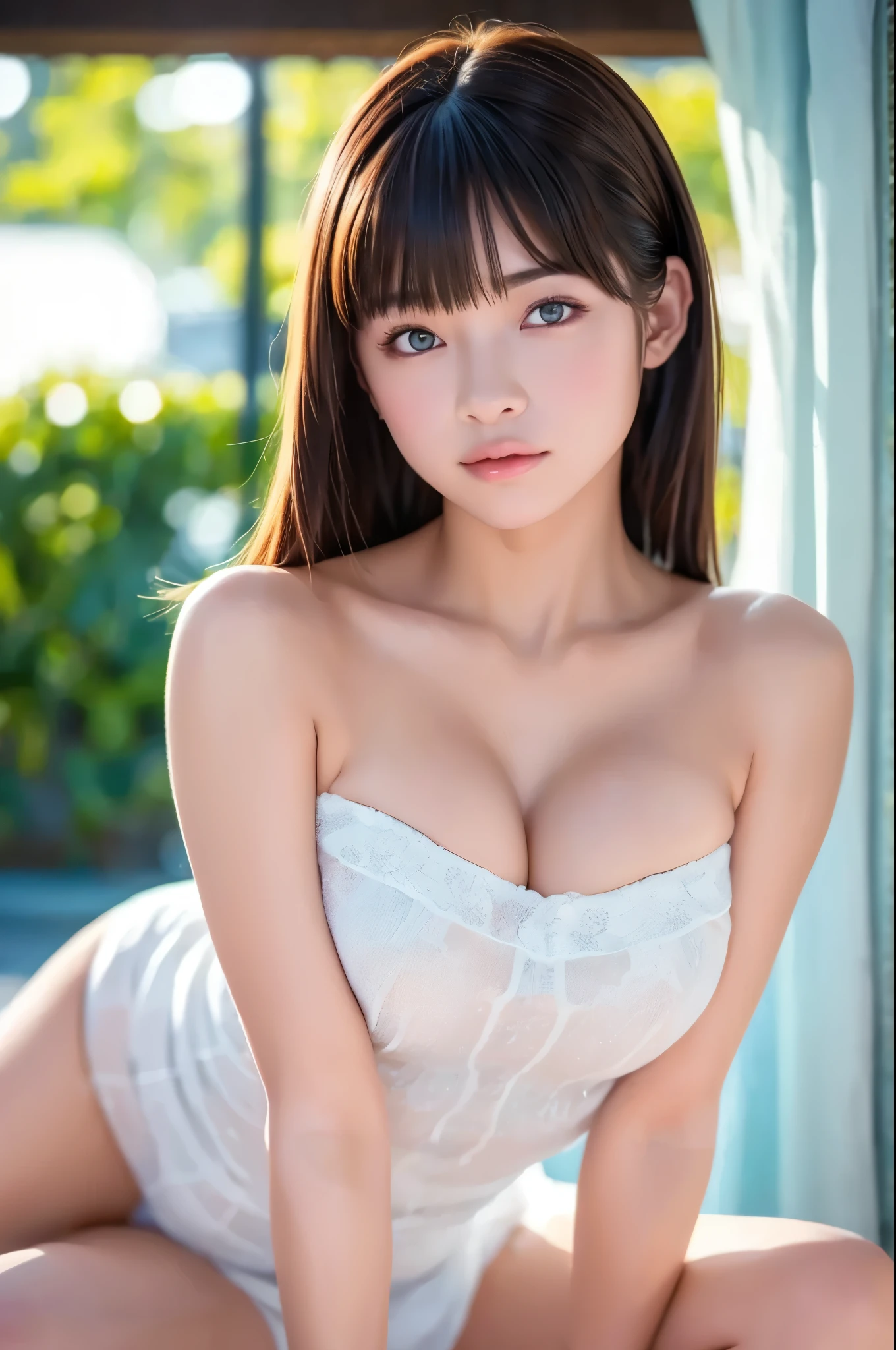 Focus on people。Create and express the best shining composition of the person in a realistic way。((masterpiece))、(((top-quality)))、((ultra-detailliert))、(A hyper-realistic)、(highly detailed CGillustration)、(extremely delicate and beautiful)、Girl a masterpiece、top-quality、Realistic skin feeling、Realistic fabric、We will introduce a realist illustration focusing on the center front of girls with realistic and ultra-detailed eyes.。This is the absolute rule, and the following sentence expresses the image quality。 The greatest painter in human history meets an unparalleled beauty、It is the greatest masterpiece in the history of the Inuiku Ichigo, which depicts the most beautiful figure of a lifetime.。 Create stunning anime artwork that is currently trending on seaStation、Introducing exquisite beauty and seductive aesthetics。