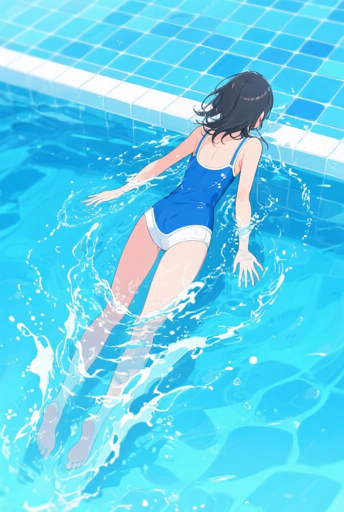 swimming uniform，nudegirl ，There is water on the legs，Water on the face，Close-up of people