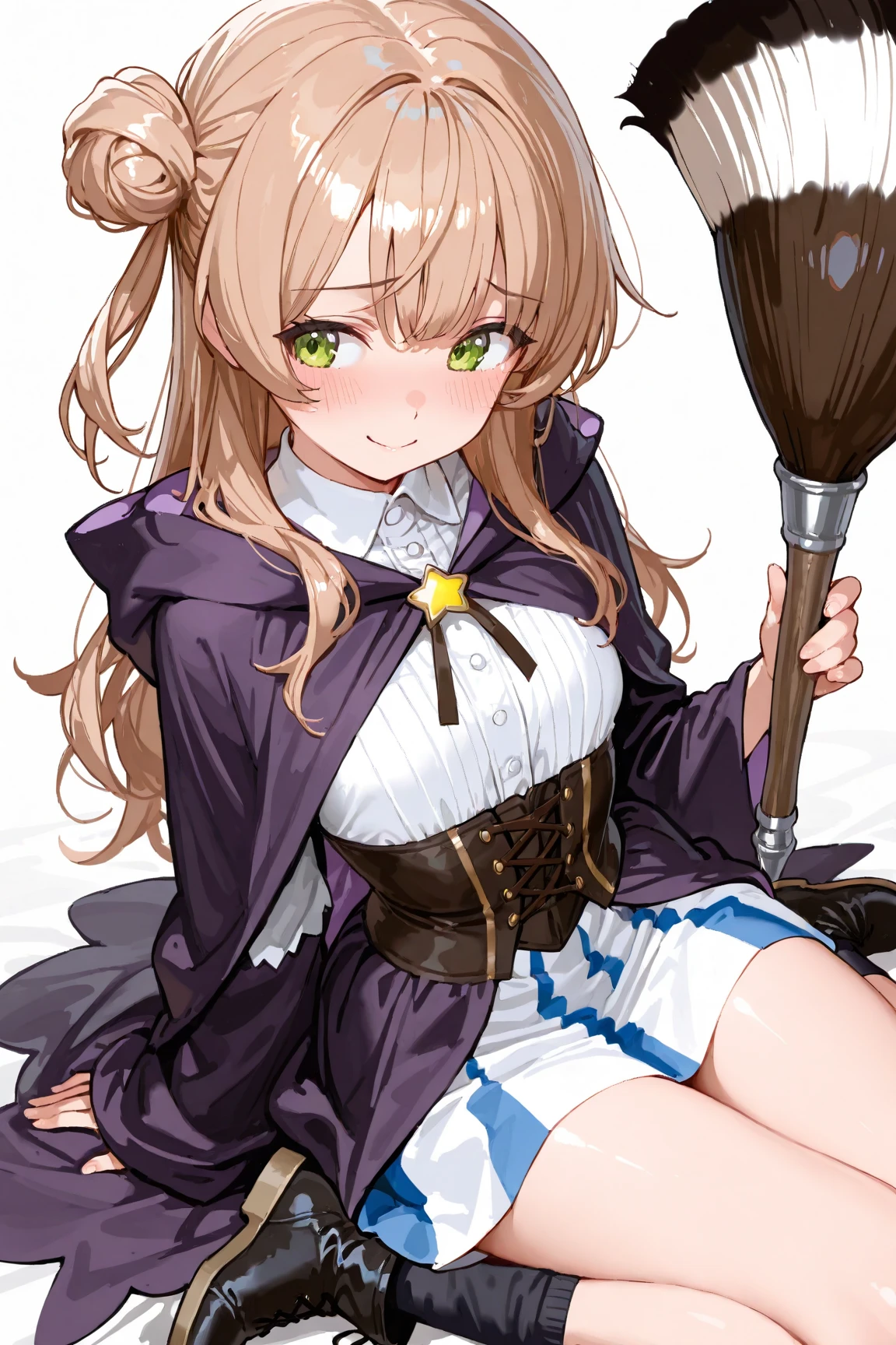 ((masterpiece)), (best quality), (detailed), (1 girl),  <lora:Lora:0.8>,  <lora:ayundaRisuHololive_v1:0.8>,ayunda risu, squirrel girl, squirrel tail, squirrel ears, witch hat, witch, black dress, jacket, white shirt, gold trim, medium breasts, :d, neck ribbon, pink flower,<lora:disgustFacial_v1:1>,intenseglare