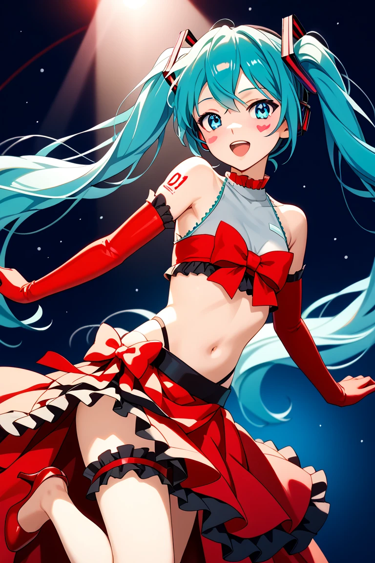 ((high quality:1.2)), 8k, extremely detailed, ((High detail:1.2)), Sakimi-chan art style, (Hatsune Miku), a girl with 18 years old, (gift ribbons), ((cowgirl pose)),
